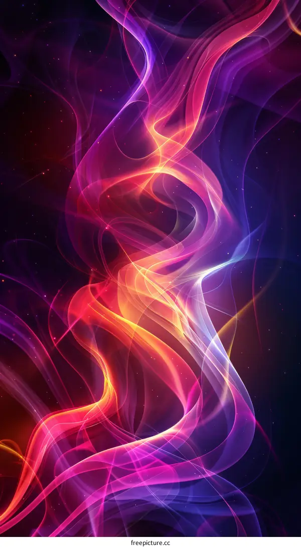 Abstract Colorful Flowing Lines Design