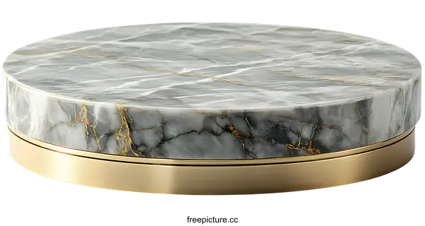 [Transparent Background PNG]Modern Round Marble Coffee Table Top