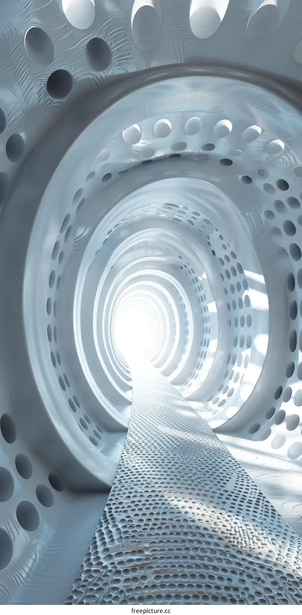 Abstract Futuristic Tunnel Pathway