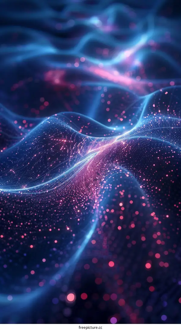 Pink and Blue Abstract Digital Art