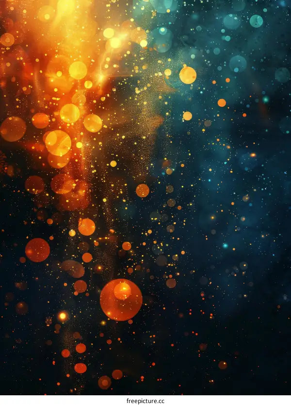 Golden Glowing Rays Background