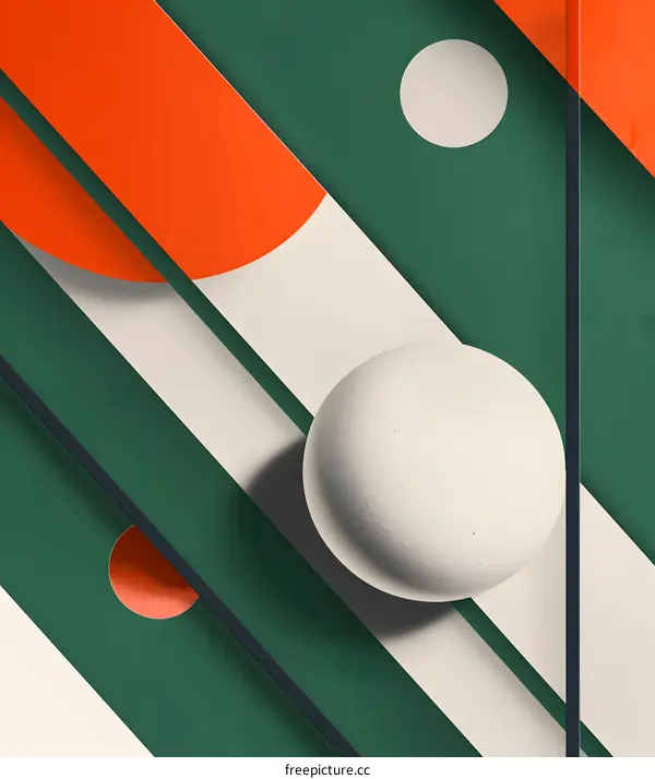 Abstract Green and Orange Geometric Shapes Background