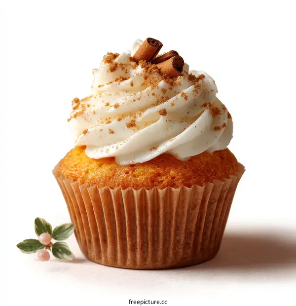 Delicious Cinnamon Cupcake Close-up