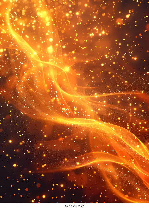 Abstract orange background with lightnings