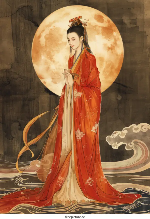 Chang'e Flying to the Moon