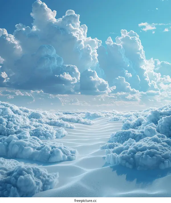 A Stunning Cloudy Landscape over a Sandy Surface