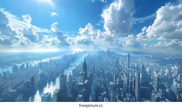 Stunning Aerial View of a Modern City