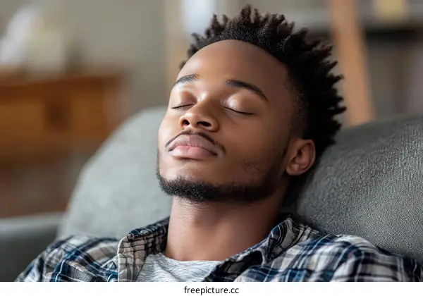 Closeup of a Person Relaxing