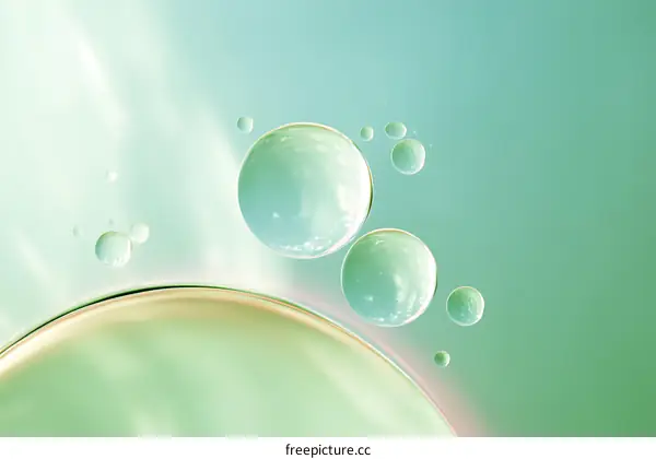Abstract Colorful Oil Bubbles