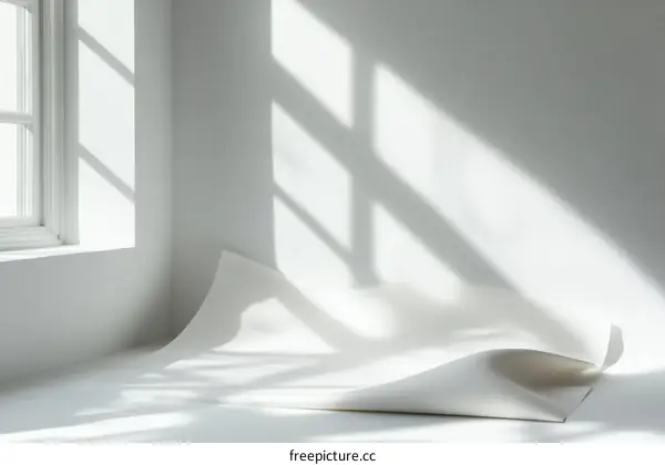 White Room with Sunlight and Shadows