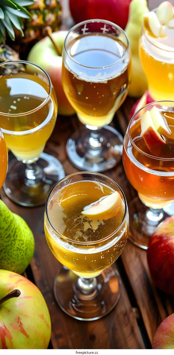 Apple Cider with Fruit and Pineapple