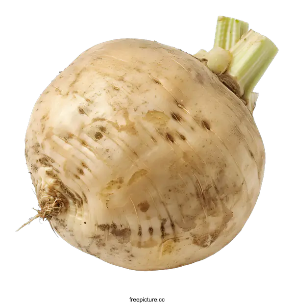 [Transparent Background PNG]Fresh Organic Turnip Vegetable on White Background