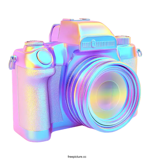 [Transparent Background PNG]Holographic Camera Illustration