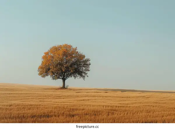 Lonely Tree in a Field of Wheat