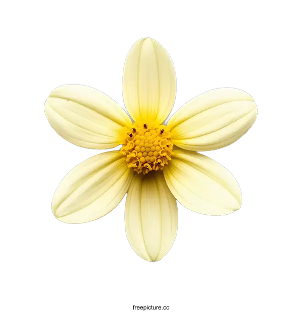 [Transparent Background PNG]Single Yellow Flower on transparent background