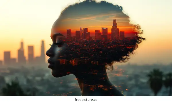 Cityscape Dreamscape Portrait of a Woman