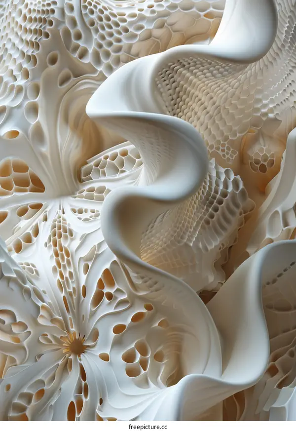 Abstract  Organic  Sculptural  Design  Pattern