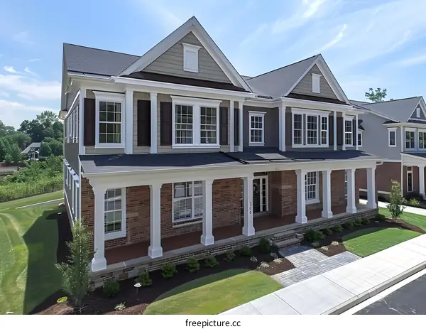 American style two-story single-family house
