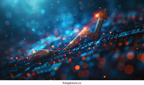 Abstract Finance Success Arrow Background