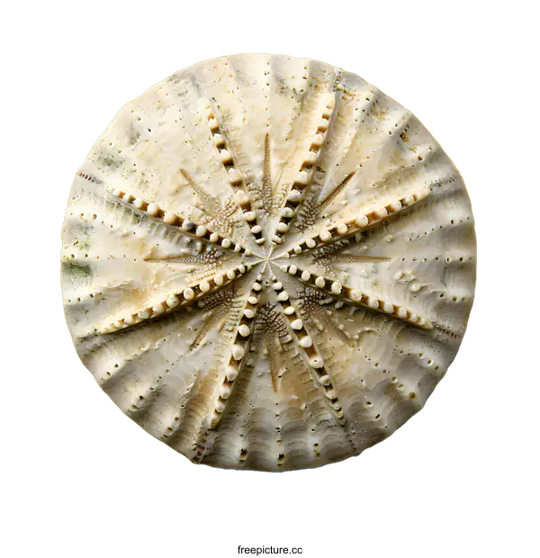 [Transparent Background PNG]Fossilized Sea Urchin on White Background