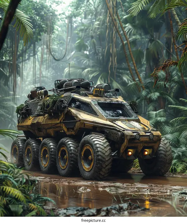 Armored Vehicle in the Jungle