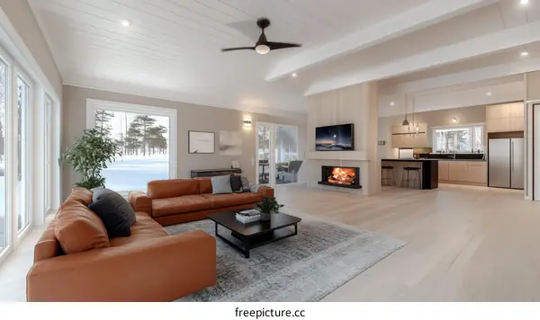 Modern Scandinavian Living Room Interior Design