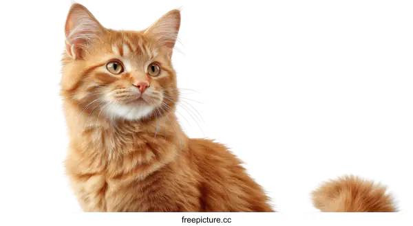 [Transparent Background PNG]Adorable Ginger Kitten Close-up Portrait
