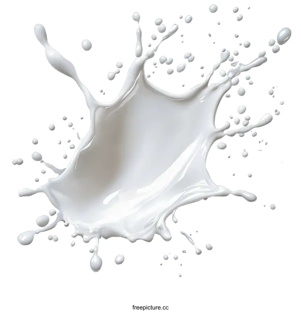 [Transparent Background PNG]Milk Splash Art Illustration