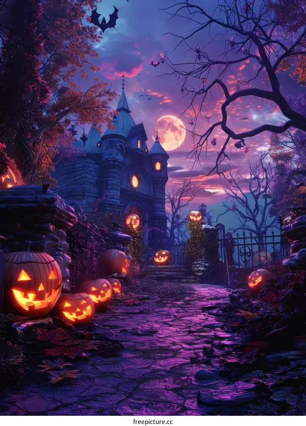 Spooky Halloween Night Haunted House