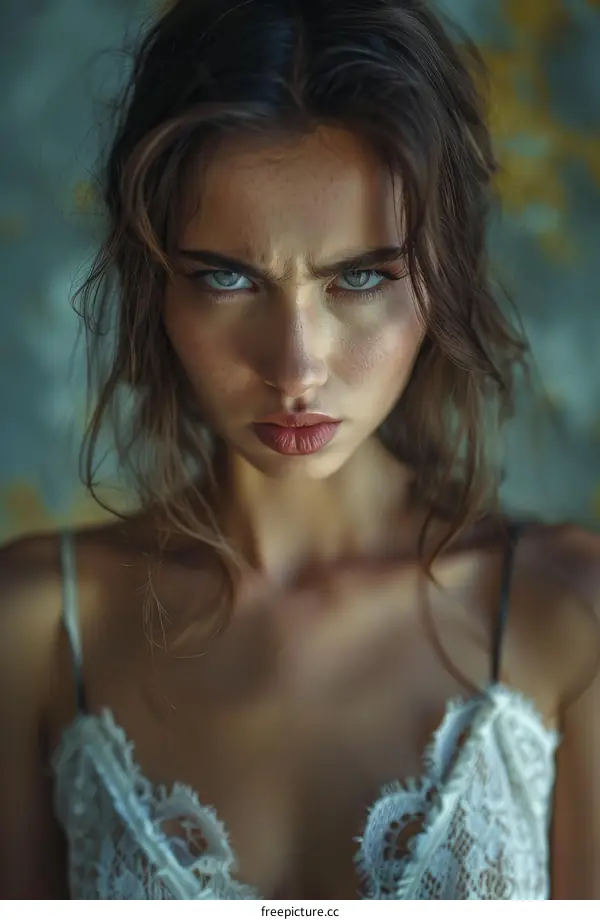 Close-up Portrait of a Caucasian Woman