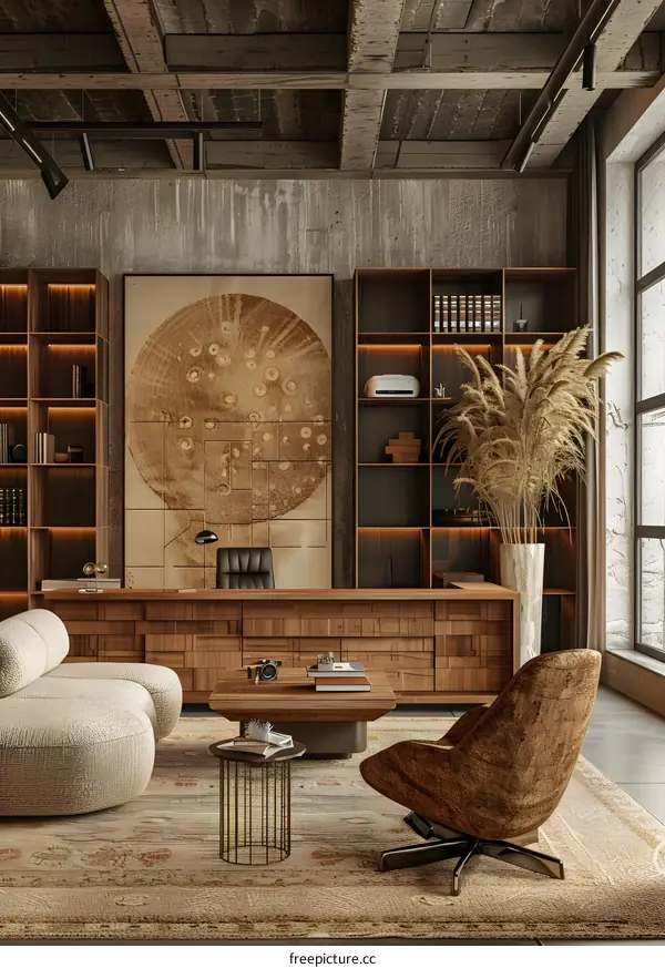 Luxury Retro Office Interior Design