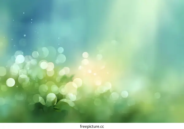 Abstract Soft Green and Blue Blurred Background