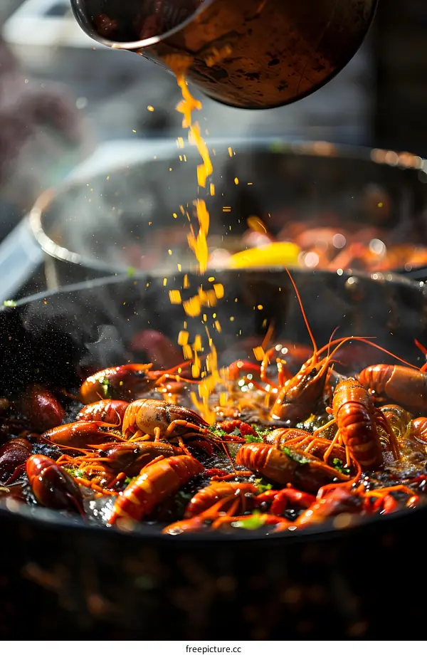 Spicy Crawfish Boil with Spices