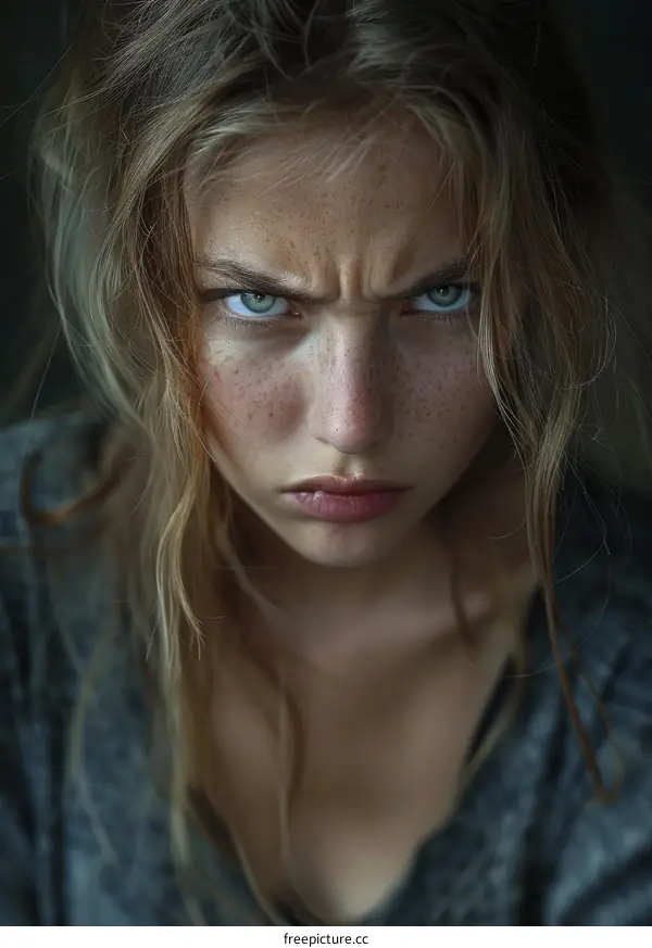 Close Up Portrait of a Caucasian Woman