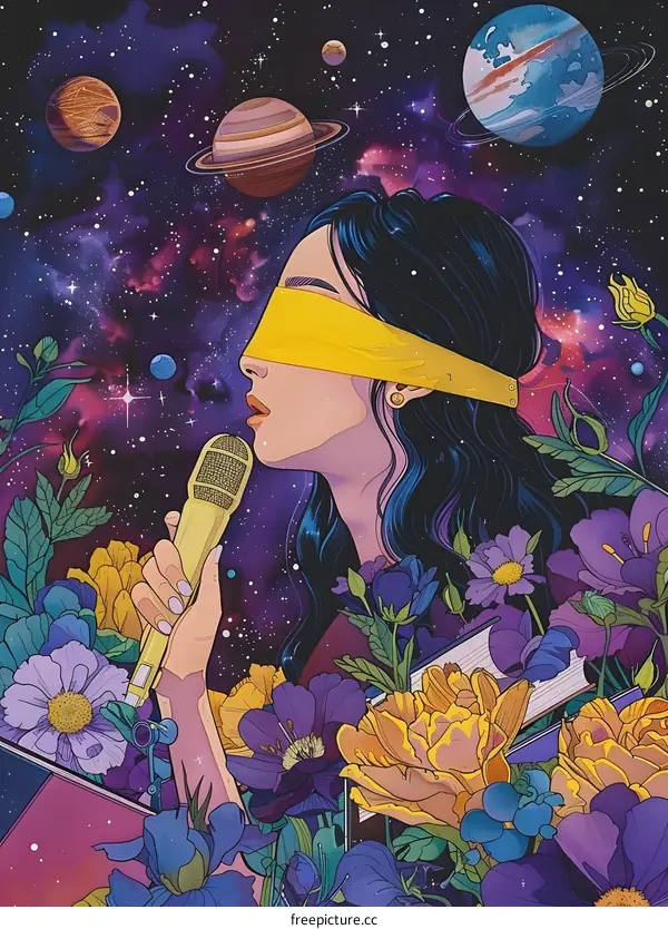 Cosmic Melody Woman Singing