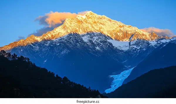 Majestic Mountain Range at Sunrise