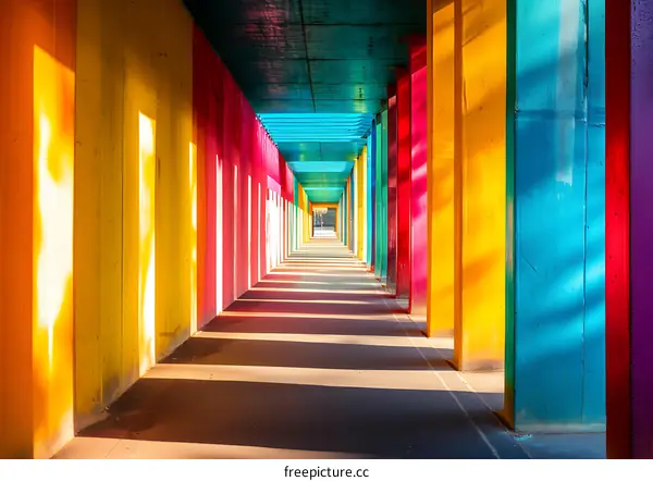 Colorful Columns Pathway