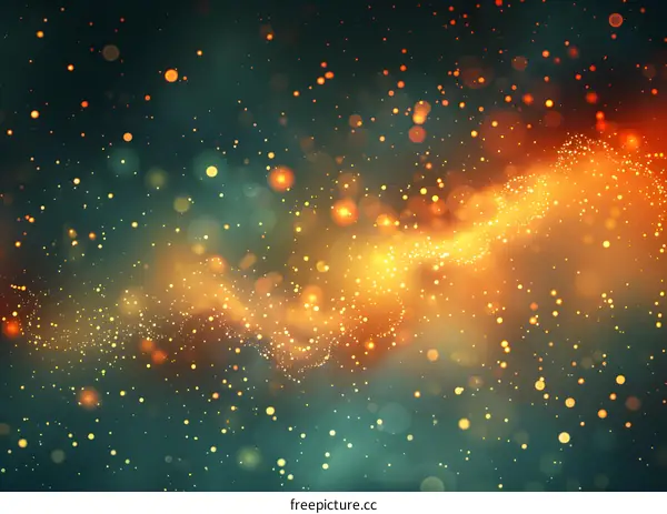 Glowing particles background