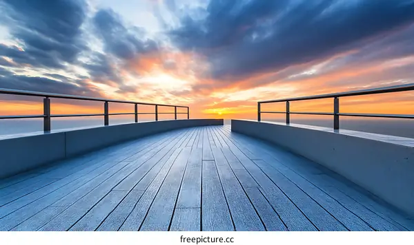 Sunrise Over the Ocean Promenade