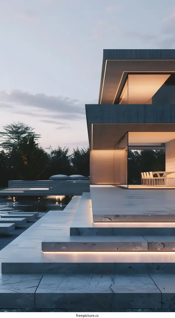 Modern House with Minimalist Design and Outdoor Swimming Pool