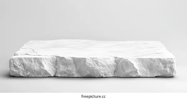 White Marble Rock Display Platform