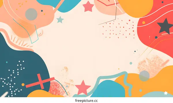 Abstract Shapes Colorful Background Illustration