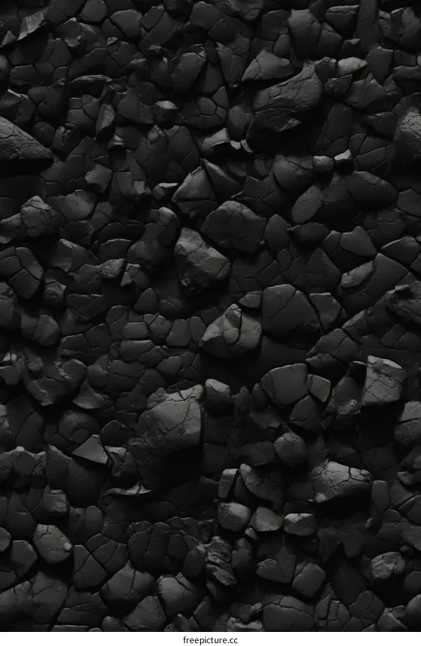 Black rough stone texture