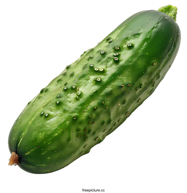 [Transparent Background PNG]A single cucumber on a white background