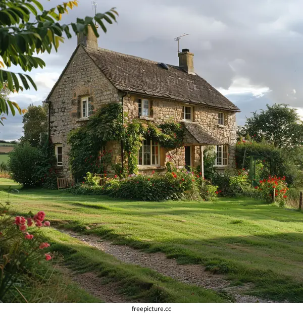 A beautiful stone cottage in the countryside