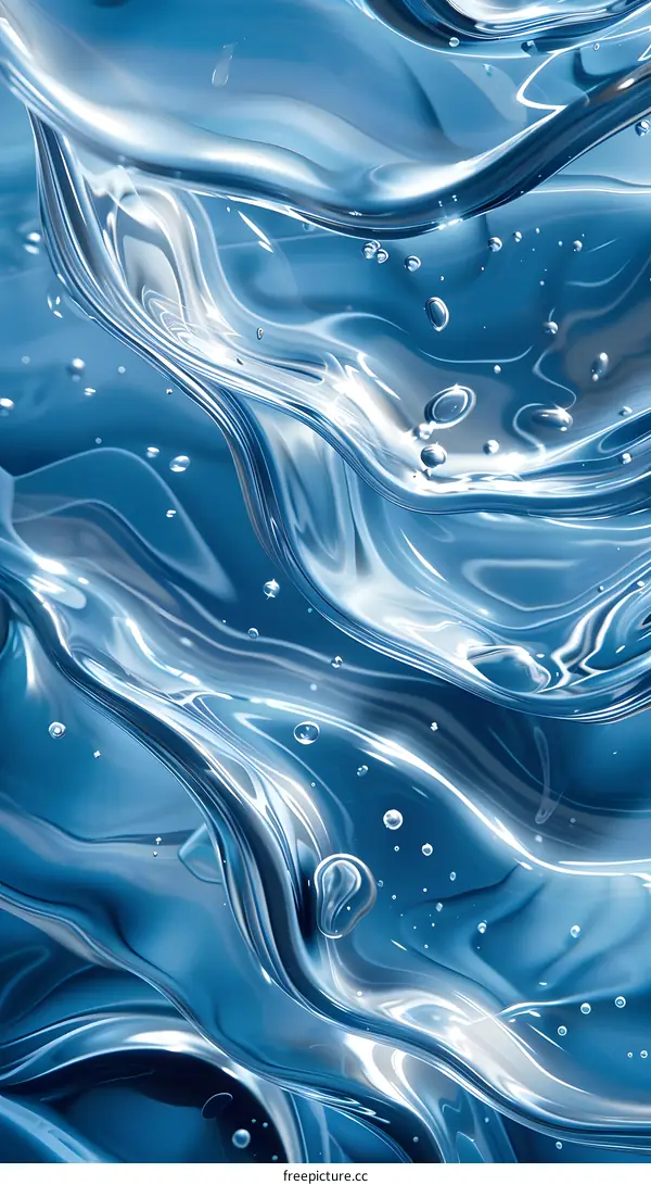 Blue abstract liquid background