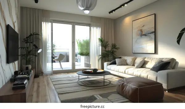 A Modern Minimalist Living Room