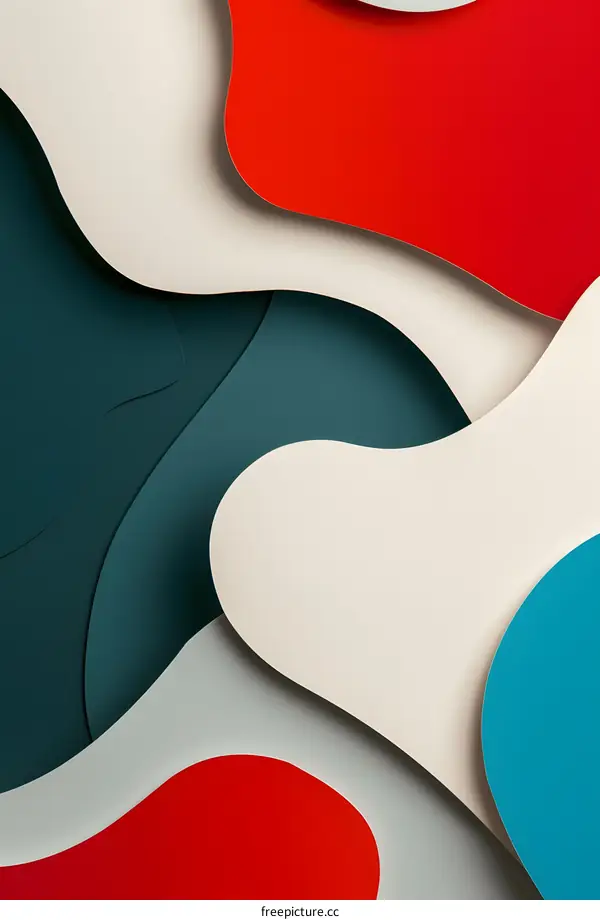 Abstract Colorful Paper Cut Art Design Background