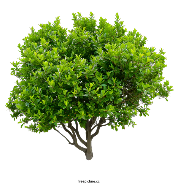 [Transparent Background PNG]Green Tree Isolated on White Background