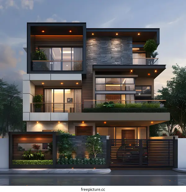 The modern design of this house is very beautiful